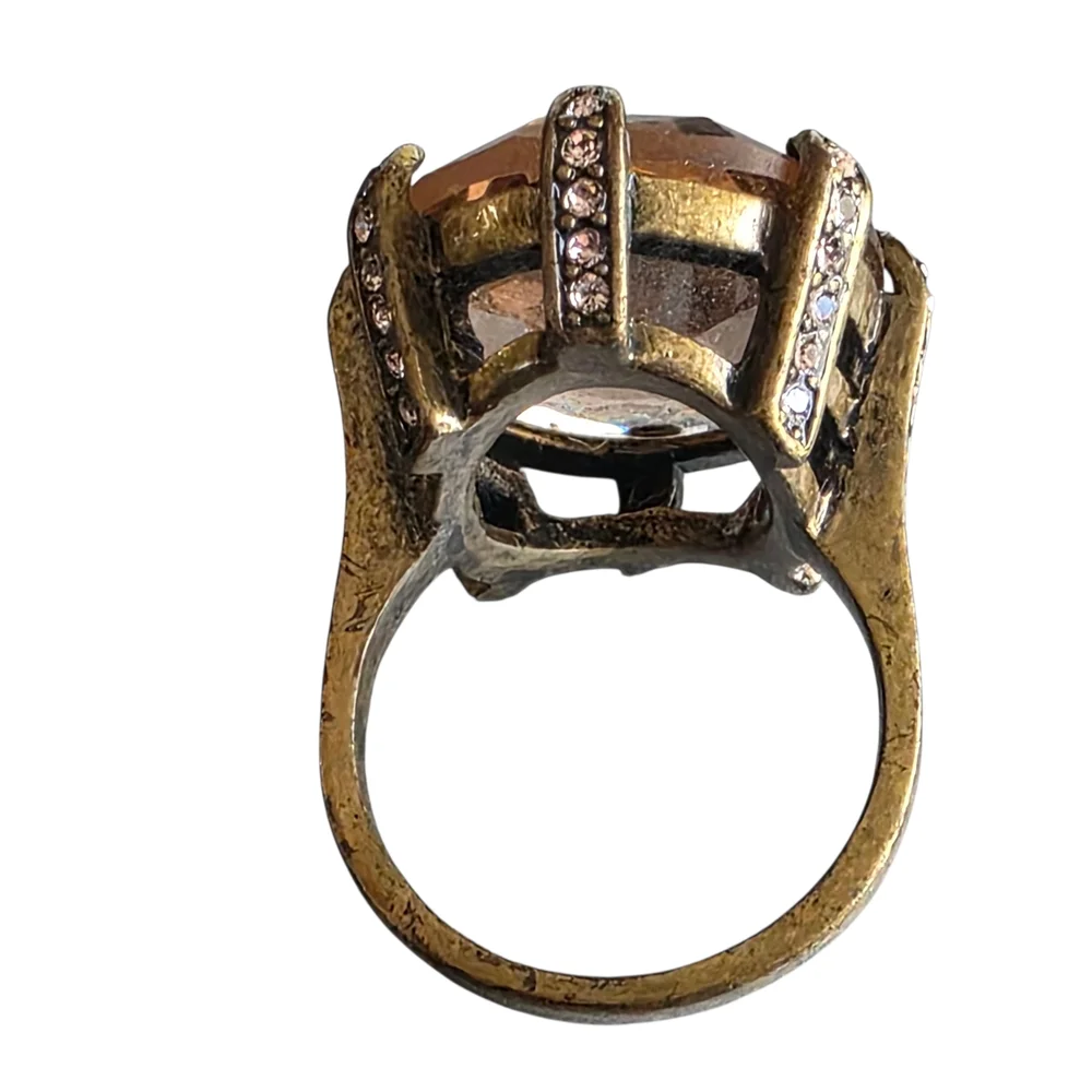 Gold and Brown Statement Ring